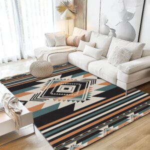 area rugs 5x7 washable rug southwestern living room area rug soft anti-skid thin carpet indoor floor non-shedding carpets for bedroom dining room farmhouse nursery home office