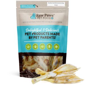 raw paws freeze dried duck feet for dogs (10 pack) - made in usa fully digestible dog chew- single ingredient dog treats - freeze dried duck feet for dogs - duck feet dog treat - duck treats for dogs