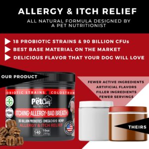 Pet Chef Allergy Defender - Natural Dog Allergy Relief Chews - Effective Medicine for All Dog Allergies, Environment & Household Irritant Prevention - Safe & Strong Dog Allergy Supplements for Dogs