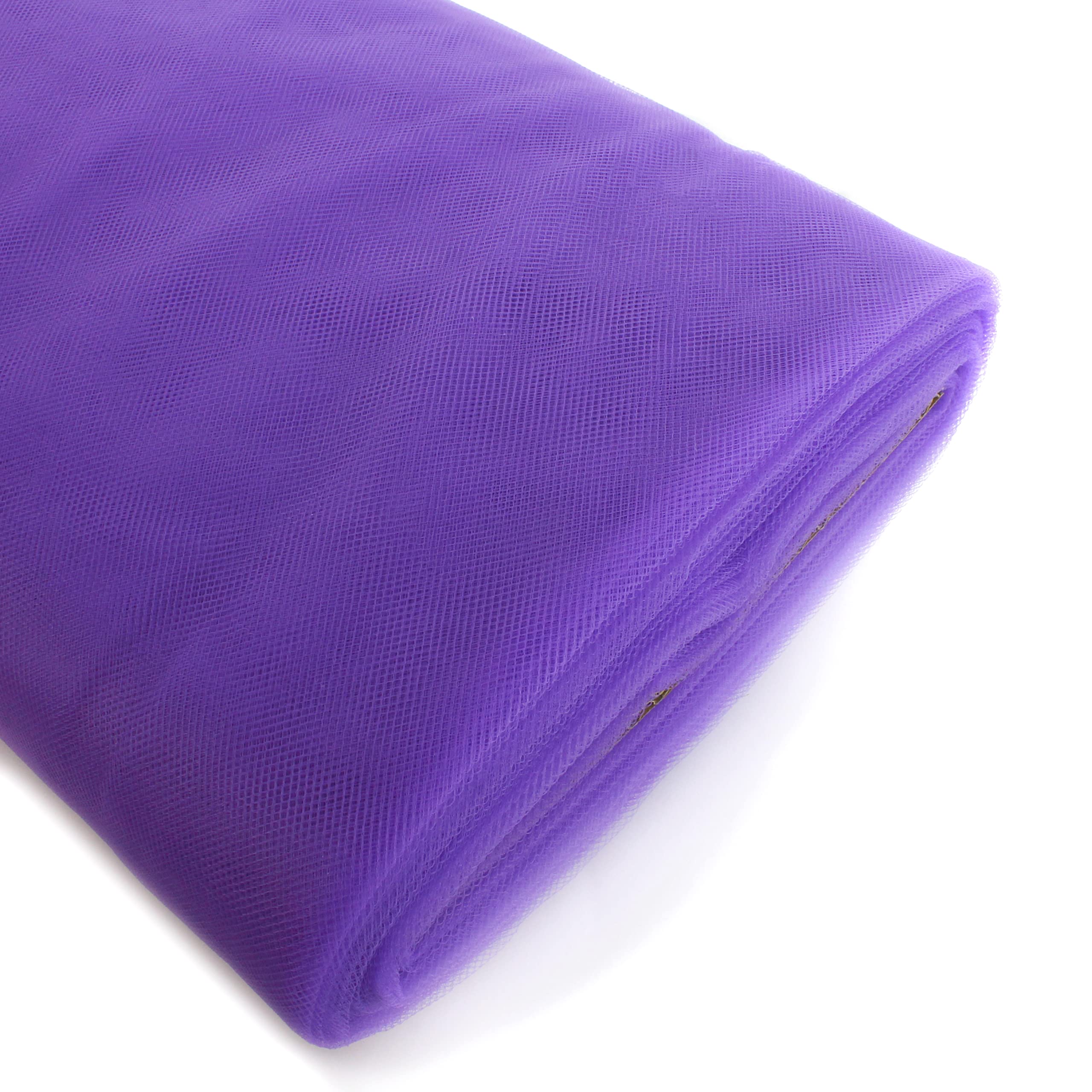 54" by 25 Yards Premium Tulle Fabric Bolt For Crafts, Weddings, Party Decorations, Gifts - Purple