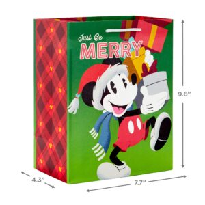 Hallmark Mickey and Minnie Christmas Gift Bags in Assorted Sizes (4 Bags: 2 Medium 9", 2 Large 13") for Kids, Grandchildren, Disney Fans and Collectors