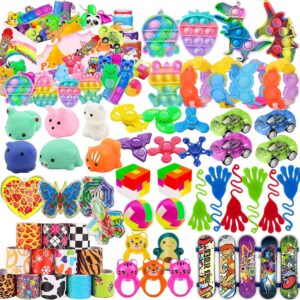 109 pcs party favors for kids 4-8, pop fidget toys, goodie bag stuffers, treasure box toys for classroom, carnival prizes, pinata stuffers, goodie bags filler, prize box toys for kids classroom