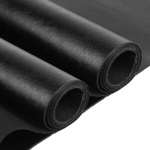 butarfe faux leather 1.0mm thick upholstery leather 2 yards 54" x 72" vinyl leather fabric by the yard soft pu faux synthetic leather pleather fabric black for sofa bags chairs car seats diy crafts