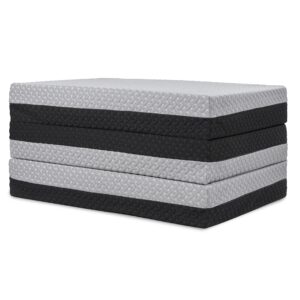 Milliard Dual Sided Premium Tri Folding Mattress, Memory Foam Foldable Mattress with Waterproof Washable Cover, Twin XL (78"x 38"x 6") + Bonus Eye Mask Included