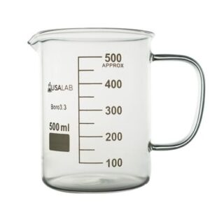 USA Lab 500ML Beaker Mug with Handle Borosilicate 3.3 - USAlab