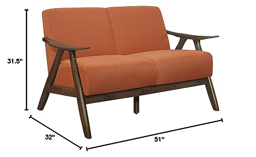 Lexicon Montana Living Room Loveseat, Orange