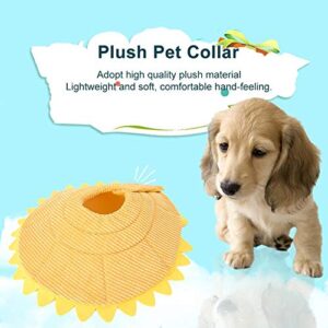 Cat Recovery Collar, Cute Sun Flower Soft Cat Cone Cones Elizabethan Collar for Dog Cat Kitten After Surgery, Wound Healing(L)