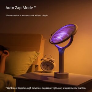 2-Pack Anne Diary Electric Bug Zapper Racket Mosquito Fly Gnat Wasp Killer USB Type-C Rechargeable Swatter Indoor Rotating Head