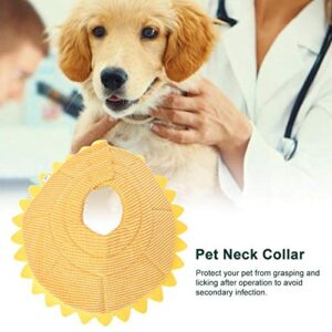 Cat Recovery Collar, Cute Sun Flower Soft Cat Cone Cones Elizabethan Collar for Dog Cat Kitten After Surgery, Wound Healing(L)