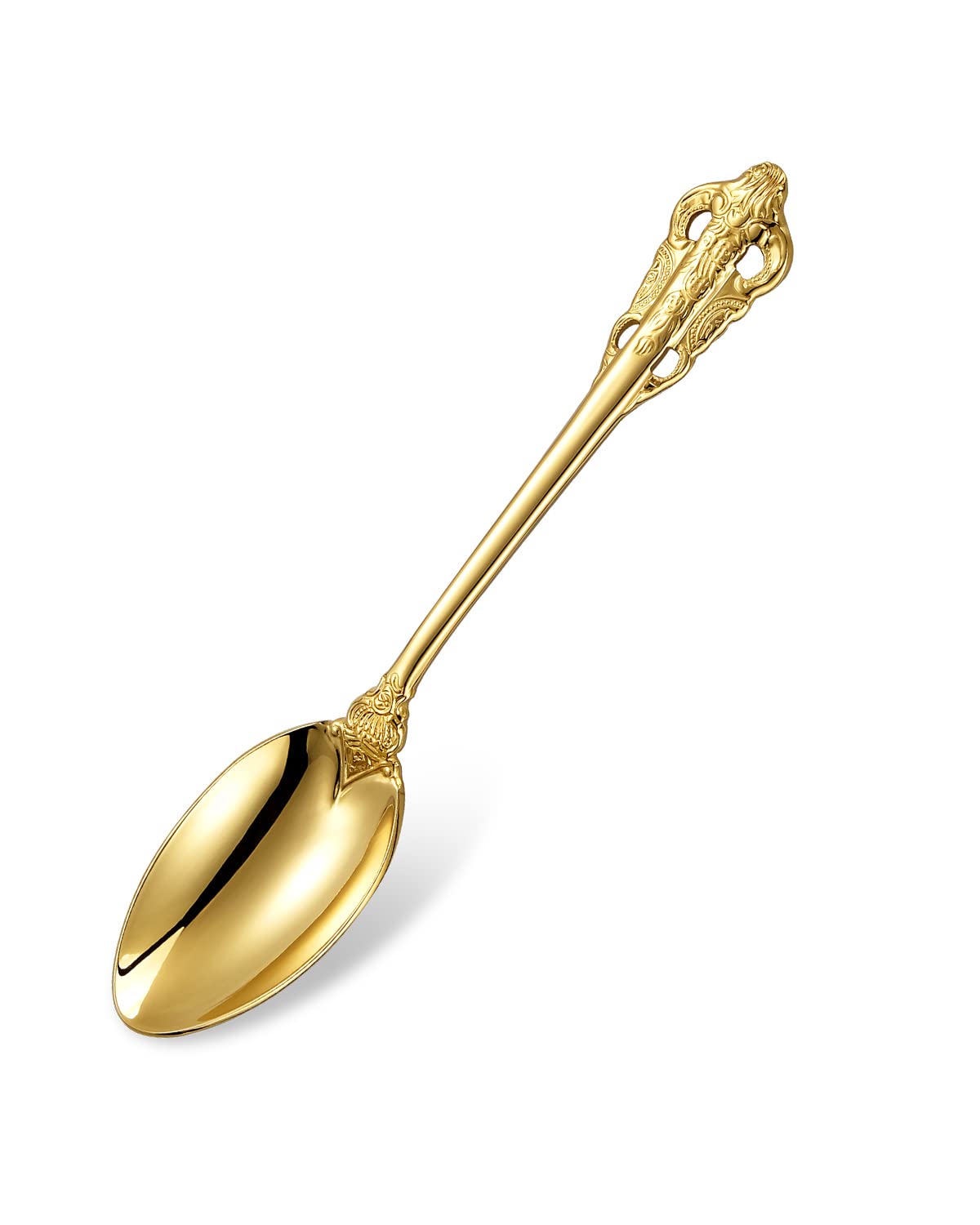 KEAWELL Luxury 6.3" Teaspoons, 18/10 Stainless Steel, Gorgeous Small Spoons, Stirring, Mixing, Sugar, Cake, Dessert Spoons, Mini Antipasto spoons (Gold)