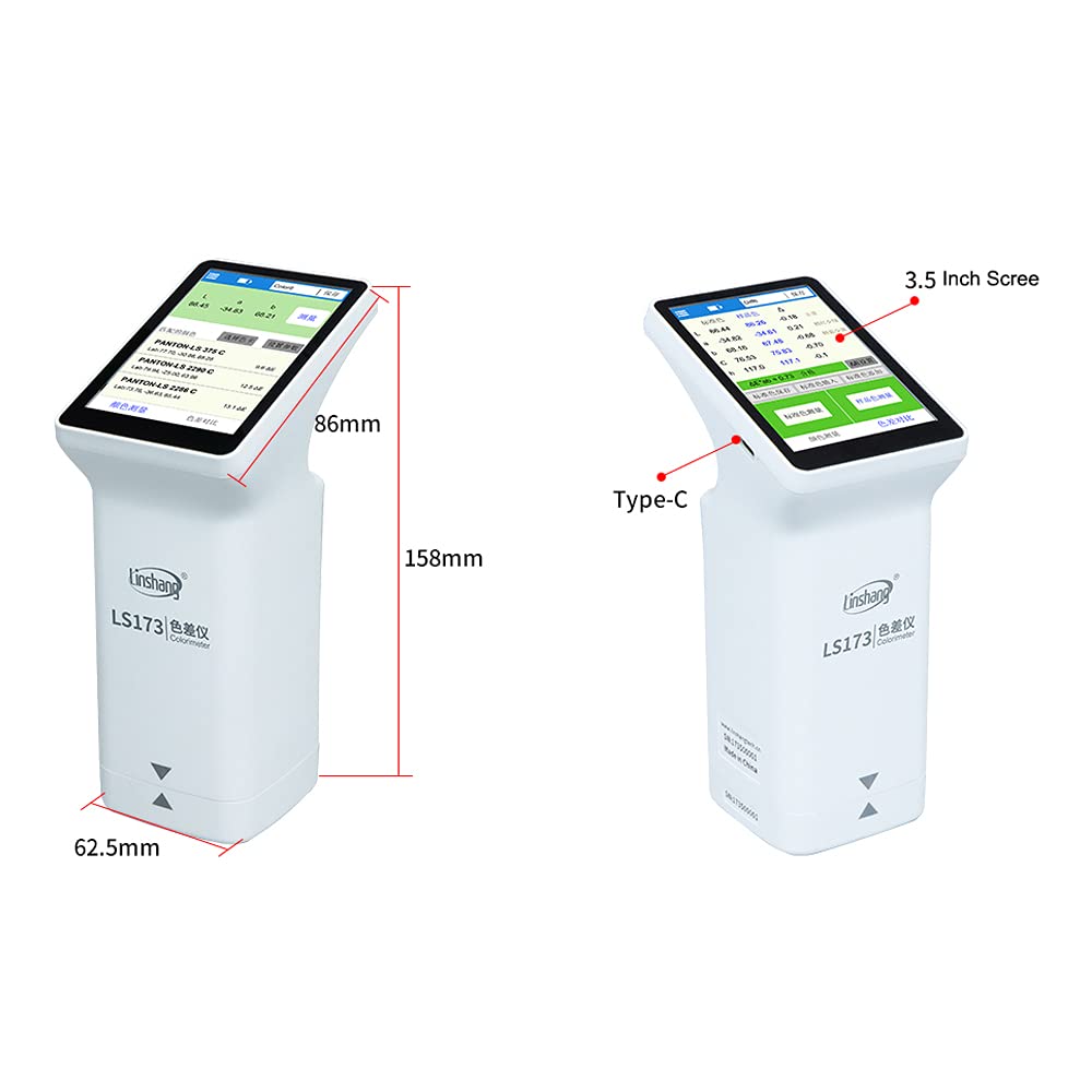 RaeSung LS173 Smart Touch Screen Colorimeter Color Meter Tester for Coating Ceramic Plastic Paint Color Measurement Comparison