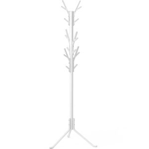 Simple Houseware Standing Coat and Hat Hanger Organizer Tree Shaped Rack, 18 Hooks, White