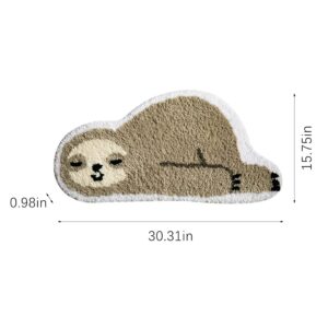 WAYUTO Sloth Bedroom Area Rug Cartoon - Kitchen Throw Rug Bathroom Area Rug Floor Runner Mat Water-Absorbent Quick-Drying Carpet Floor Mat for Home Decoration