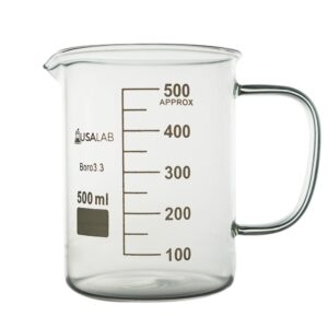 USA Lab 500ML Beaker Mug with Handle Borosilicate 3.3 - USAlab