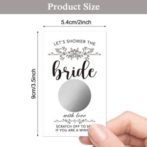 Haizct 50 Pack Flower Plants Bridal Shower Scratch Off Game Cards for Country Wedding, Bridal Shower, Bridal Lottery Tickets, Wedding Shower Ideas (Let's shower the)