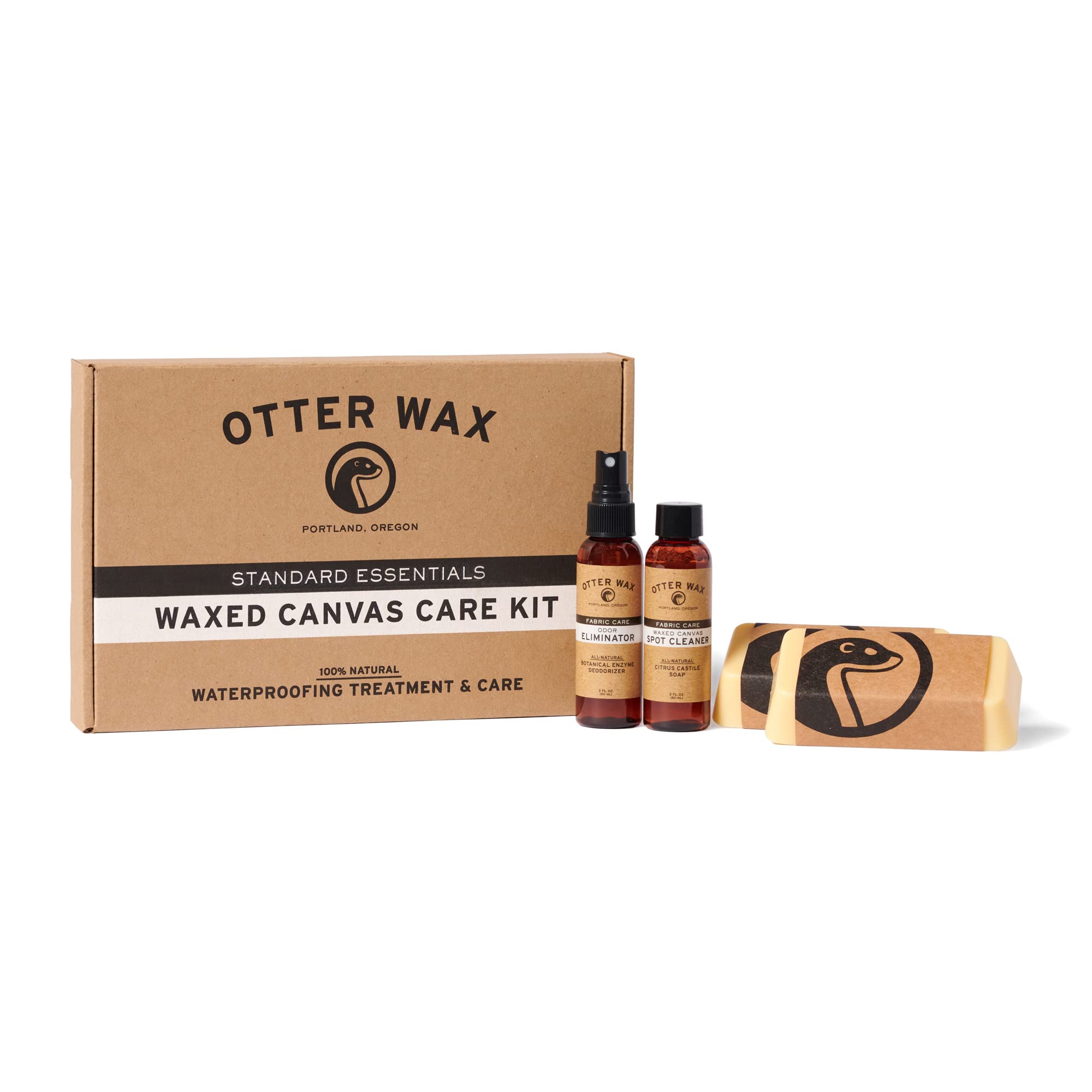 Otter Wax Waxed Canvas Care Kit Made in the USA - Fabric Waterproofing Essentials