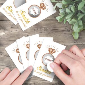 Haizct 50 Pack Diamond Bridal Shower Scratch Off Game Cards for Country Wedding, Bridal Shower, Bridal Lottery Tickets, Wedding Shower Ideas (Scratch to see if you won)