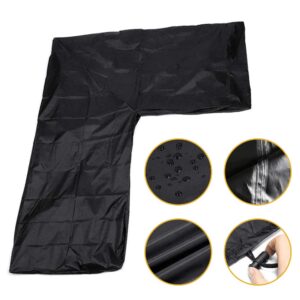 SUNSURE Patio Sofa Covers L-Shaped Sectional 112x87in Black Outdoor Waterproof Furniture Cover Dustproof Furniture Sets All Weather Protection Dust Cover for Patio Lawn Garden Veranda (112"x87")