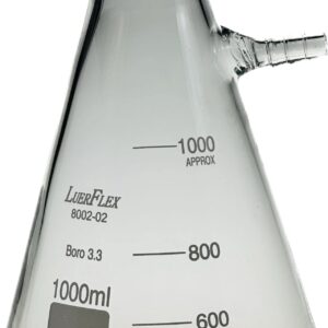 LUERFLEX 1000ML 32OZ Filtering Flasks Borosilicate Glass Conical Erlenmeyer Flask Pack of 1