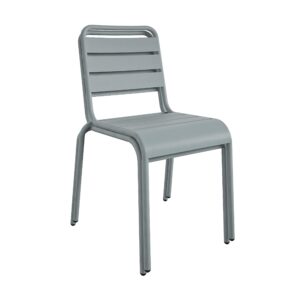 Novogratz Poolside Gossip, June Outdoor/Indoor Stacking Dining Chairs, 2-Pack, Light Gray