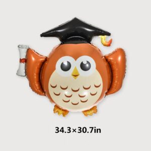 AVMBC 2025 Graduation Mylar Foil Balloons, Graduation Cap Balloon Decorations, Grad Owl Graduation Balloons - Congrats Grad Owl Balloons 2024 for Graduation party Decorations Supplies