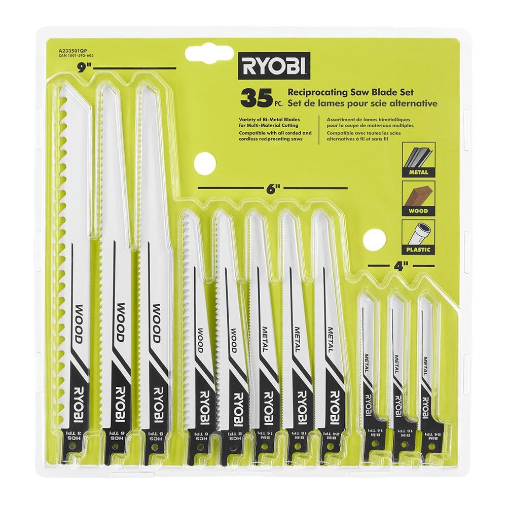 RYOBI 35 PC. Reciprocating Saw Blade Set