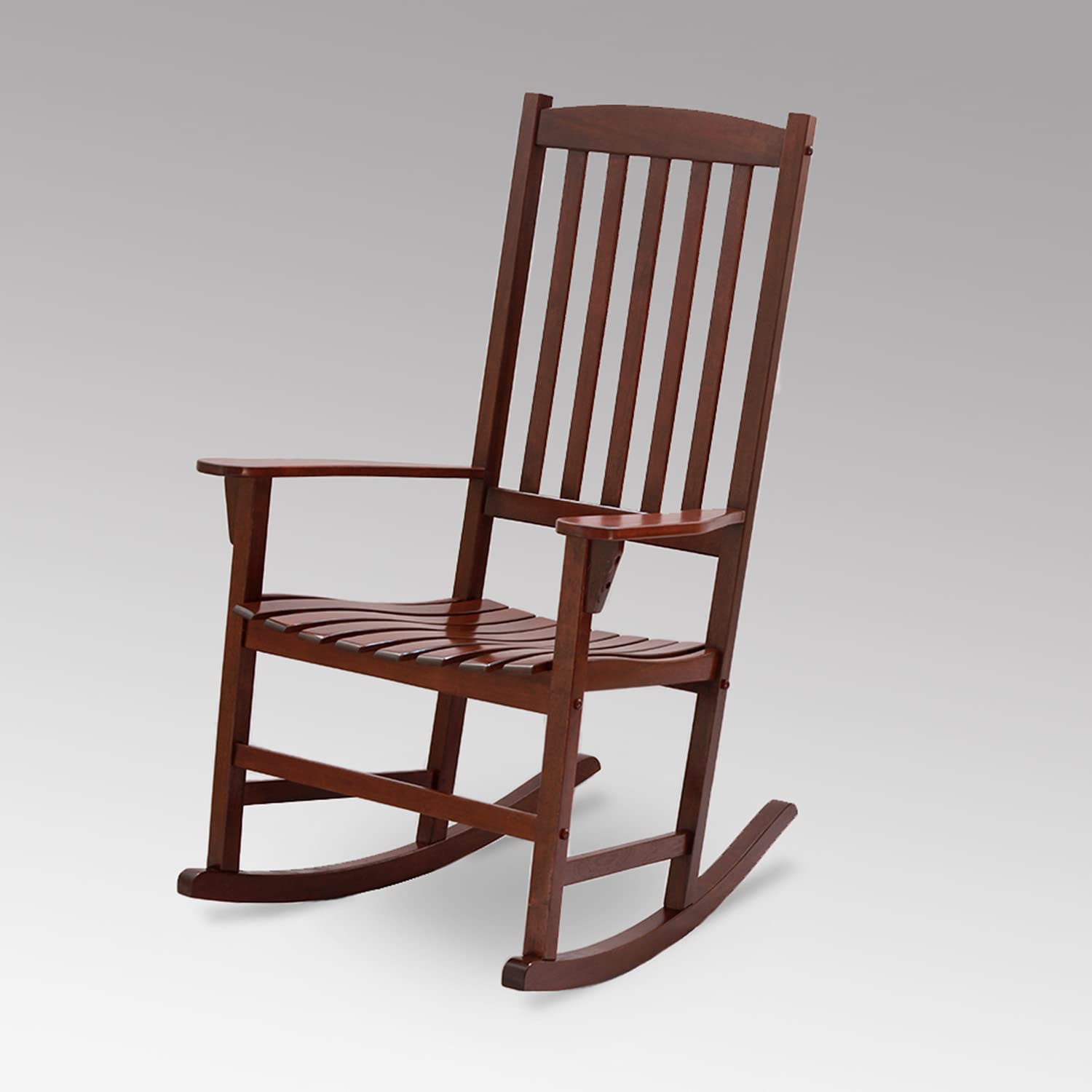 Cambridge Casual Somerset Solid Wood 2-Pieces Porch Rocking Chair, Natural Brown