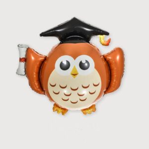 AVMBC 2025 Graduation Mylar Foil Balloons, Graduation Cap Balloon Decorations, Grad Owl Graduation Balloons - Congrats Grad Owl Balloons 2024 for Graduation party Decorations Supplies