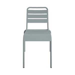 Novogratz Poolside Gossip, June Outdoor/Indoor Stacking Dining Chairs, 2-Pack, Light Gray