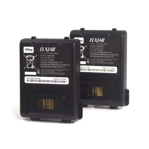 hflexgrad (2-pack) 3.7v 4000mah replacement battery for intermec/norand cn70 and cn70e scanners