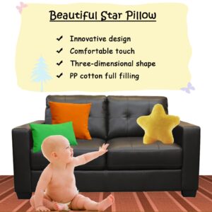 zhidiloveyou Star Pillow Plush Yellow, Stuffed Star Shaped Pillow Cute Toy for Kids 15.7 inch