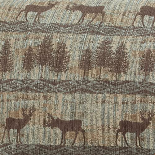 American Furniture Classics Model 8505-90 Deer Teal Lodge Tapestry Sofa Sleeper