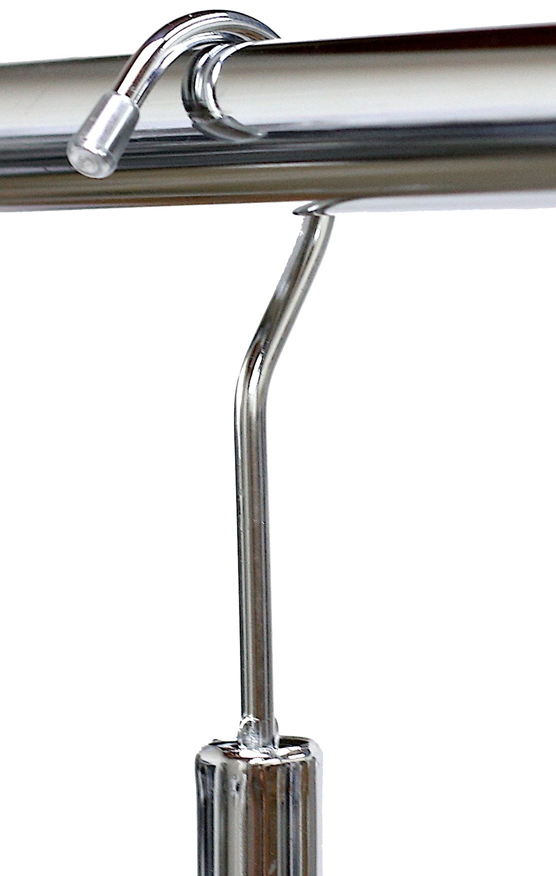 Simple Houseware Adjustable Closet Hanging Rod, Chrome - 2 Pack