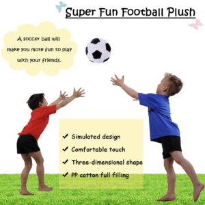 zhidiloveyou 9" Plush Soccer Ball Stuffed Toy, Plush Football Pillow Soccer Gift for Kids