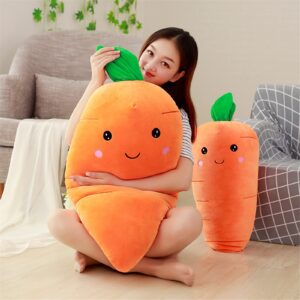 ASkinds Cartoon Carrot Plush Toy, 30inch Cute Carrot Shape Pillow Stuffed Carrot Toy Soft Carrot Doll for Boys Girls