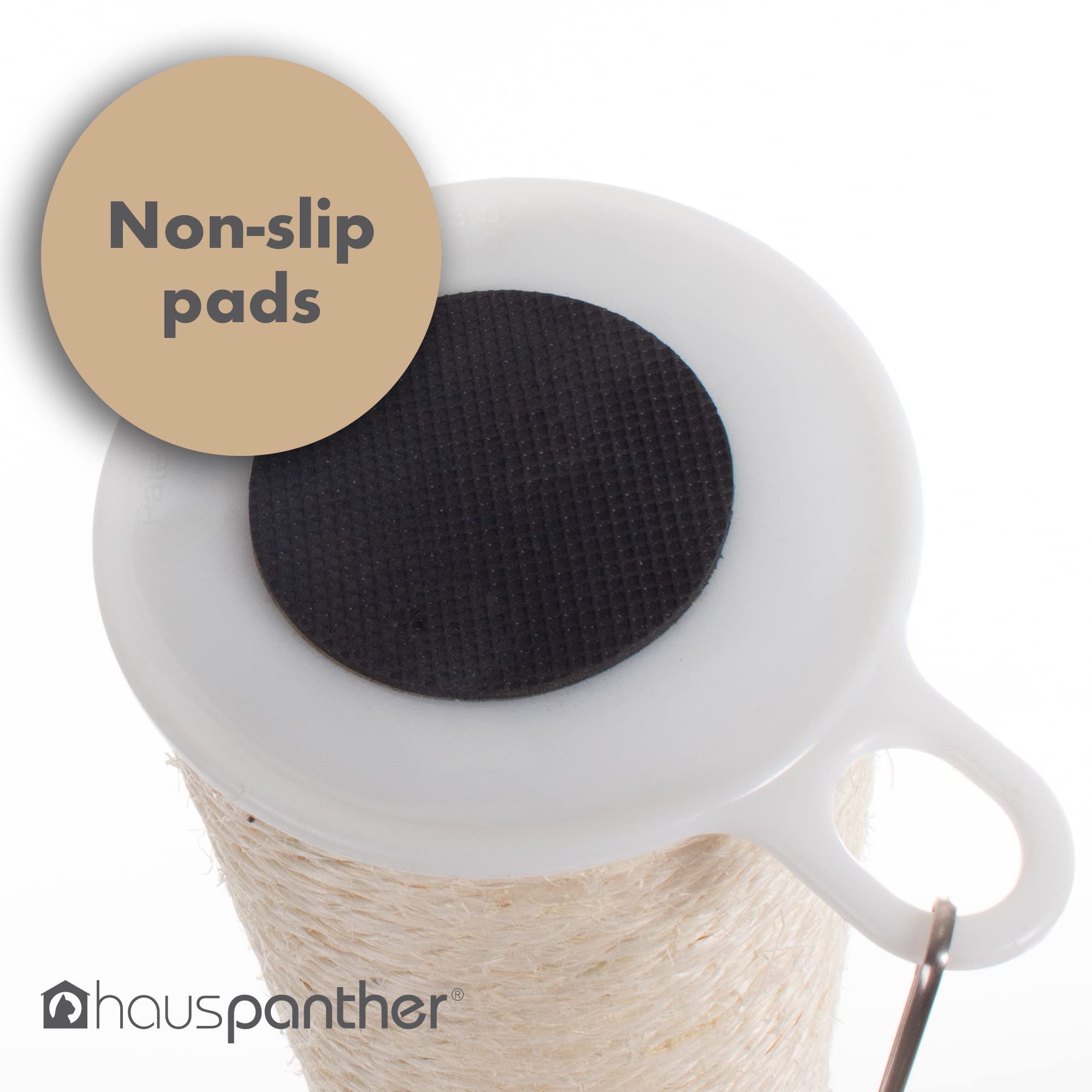 Hauspanther Scratch Pole - Adjustable Under-Table Cat Scratcher, Sisal/Felt, by Primetime Petz