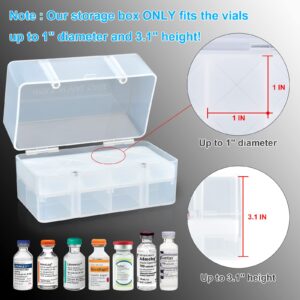 Healvaluefit 8-Holes Medication Vial Storage Box for Fridge, Insulin Vial Holder Organizer Case Fits Various 5ml-15ml Injectable Medicines Vials - Clear