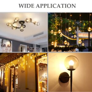 Dimmable E12 Candelabra LED Edison Bulbs, 4W Equal to 40 Watt G16.5 Mini Globe Light Bulbs, 2700K Warm White, E12 Mini Globe Bulb for Chandeliers, Ceiling Fan, Pendant 5-Pack