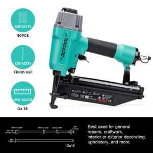 DOTOOL Finish Nailer 16GA 1-inch to 2-1/2-inch Finish Nails Pneumatic Nail Gun with Tool-Free Depth Adjust