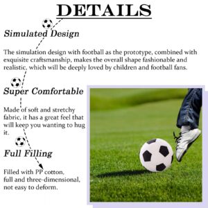 zhidiloveyou 9" Plush Soccer Ball Stuffed Toy, Plush Football Pillow Soccer Gift for Kids