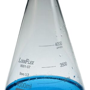 LUERFLEX 4000ML 1GAL Erlenmeyer Flask Borosilicate Glass Pack of 1