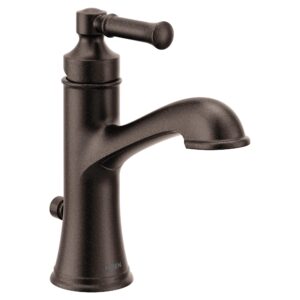 moen 6803orb dartmoor single handle bathroom sink faucet with optional deckplate, oil rubbed bronze