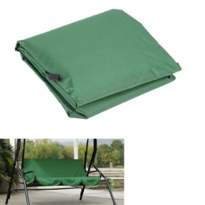 Outdoor Swing Cushion Cover, 3 Seater Replacement Swing Seat Pads Cushion for Patio Garden Yard Swing Chair(Green)