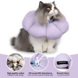 Cat Cone Collar,Cute Waterproof Cat Recovery Collar,Anti-Bite Lick Wound Healing Safety Elizabethan e Collar for Cats,Purple Flower All-Season Style…