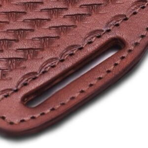 LH LIMASSOL Leather Knife Sheath, Slanted Pancake Sheath, Tooled Leather Sheath, Belt Sheath,Trapper Knife Sheath, Cow Boy Bull Cutter Knife Leather Sheath 100% Real Leather and Exotic Cow Hide Sheath