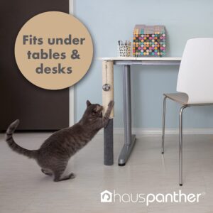 Hauspanther Scratch Pole - Adjustable Under-Table Cat Scratcher, Sisal/Felt, by Primetime Petz