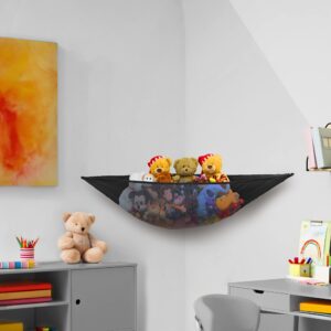 Simple Houseware 2 PK - Stuffed Animals Jumbo Toy Storage Hammock, Black