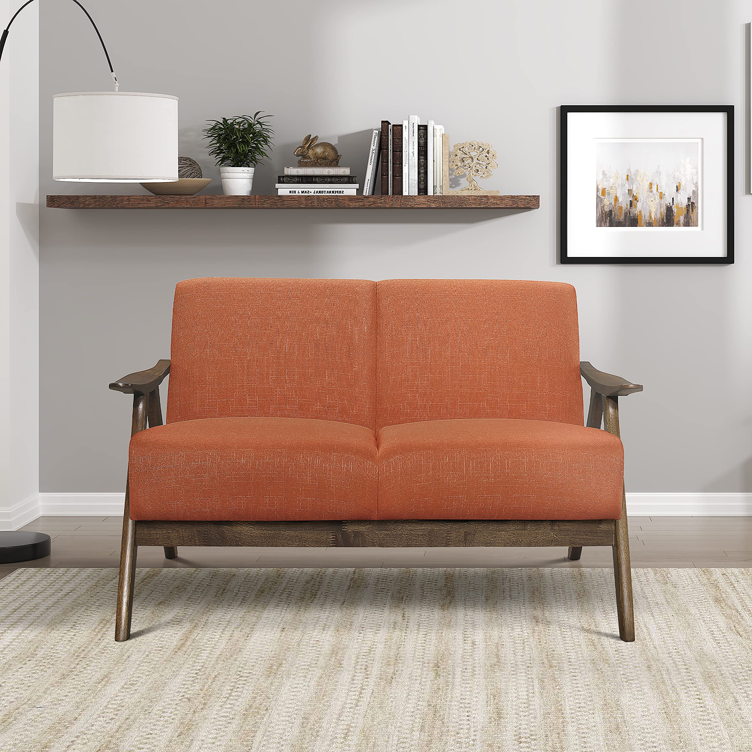 Lexicon Montana Living Room Loveseat, Orange