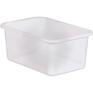 teacher created resources small plastic storage bin, clear