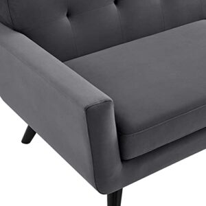 Modway Engage Performance Velvet Sofa, Gray